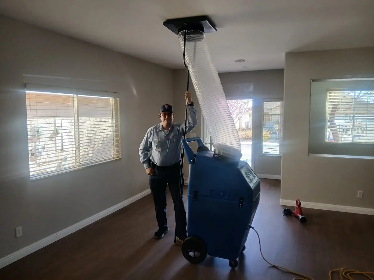 Professional Dryer Vent Cleaning work inside a La Grande home